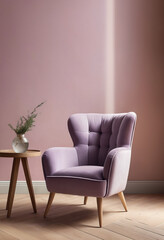 soft pastel purple modern armchair