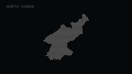  North Korea Vector Dot Map