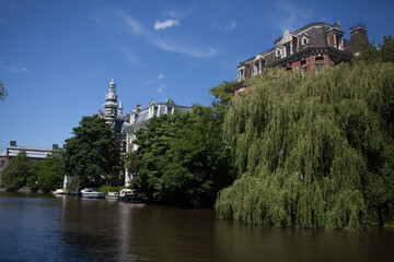 view of Amsterdam canal and buildings