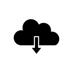 クラウド　ダウンロード　アイコンイラスト

