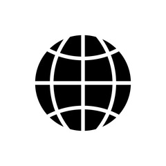 シンプルな地球のアイコンイラスト
