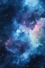 Obraz premium Starry night sky with blue and purple hues