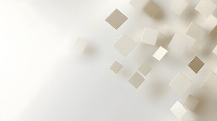 Minimalist Floating Squares Background in Neutral Tones