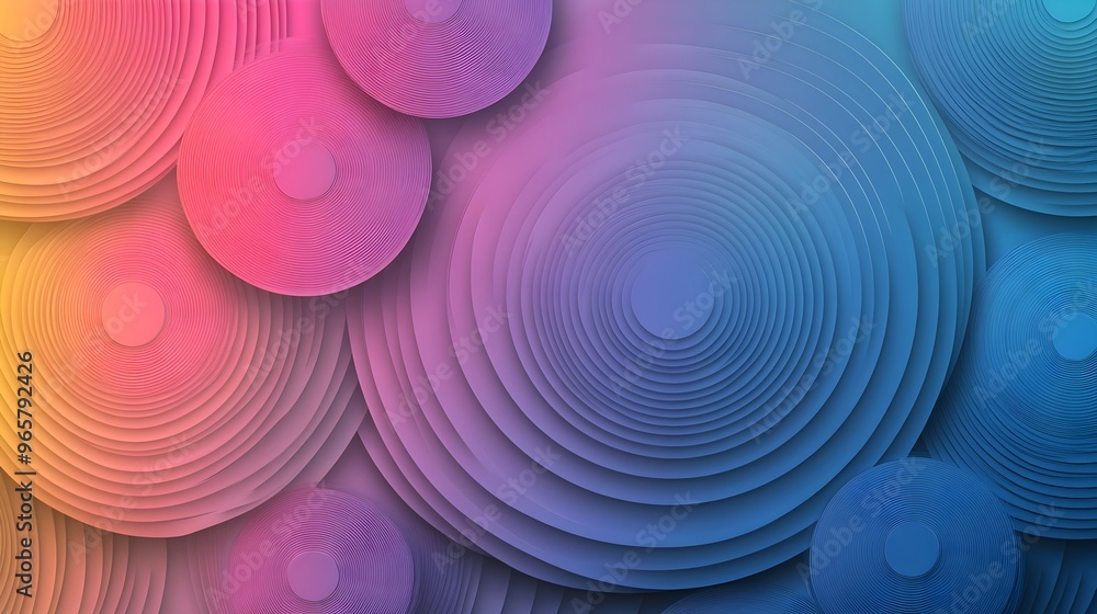 Poster minimalist circular gradient pattern background for modern designs