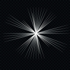Star burst with light, white sun rays,lignt star