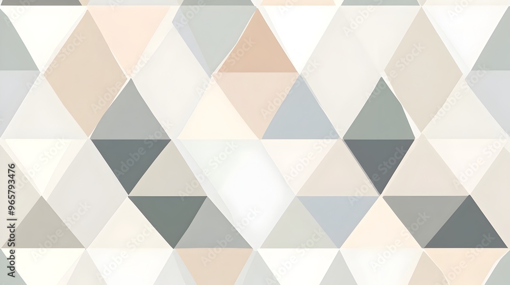 Poster minimalist geometric triangle pattern in muted color tones abstract background