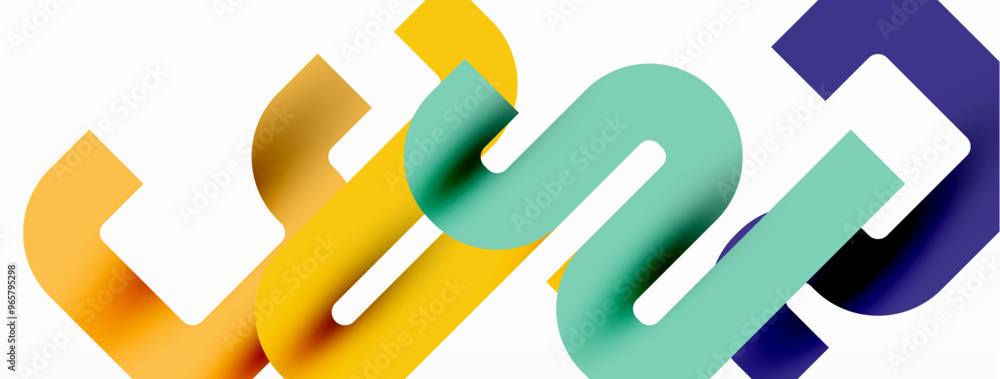 Poster wave lines minimal abstract background