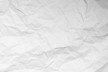 Naklejka premium Grunge wrinkled white color paper textured background with copy space. Use for decoration or layer