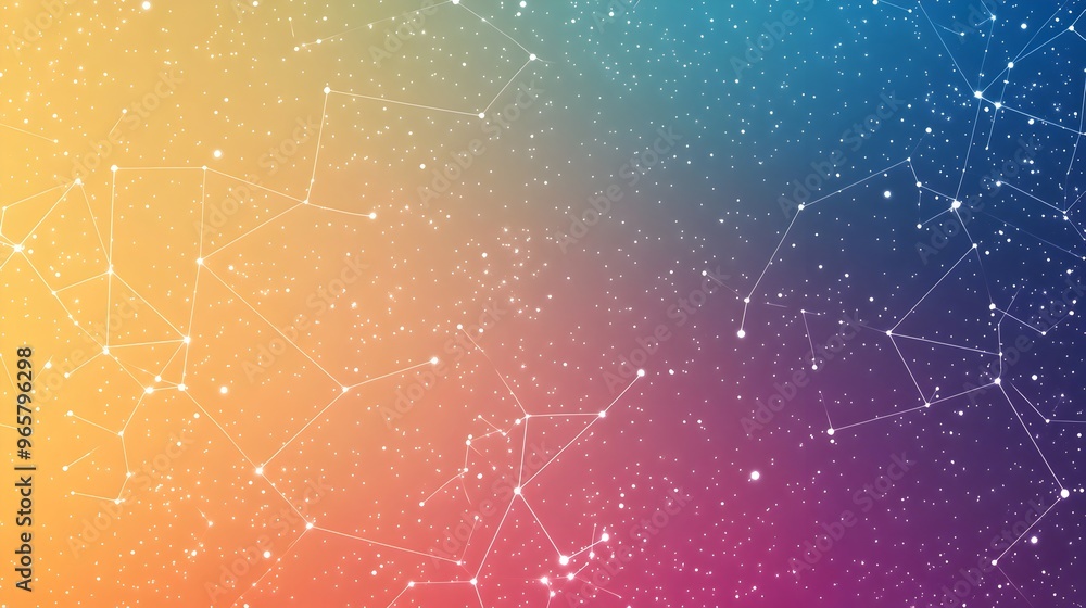 Poster minimal star pattern cosmic gradient abstract background