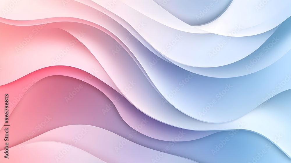 Poster smooth minimalist background with soft wavy lines and subtle gradients