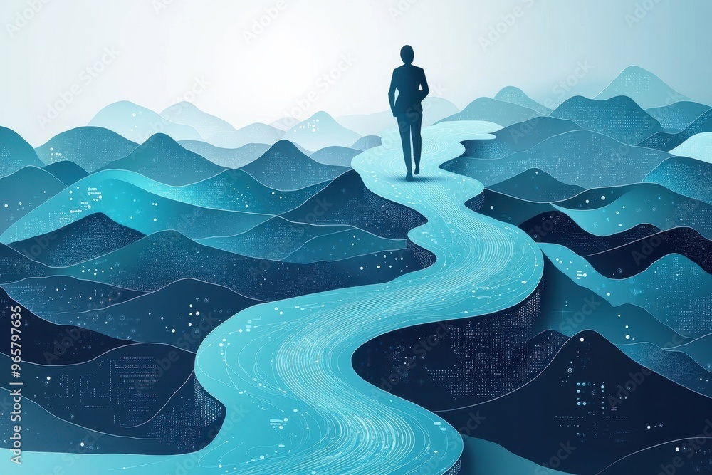 Aufkleber data stream path to customer: predictive personalization in business services