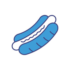 Hotdog vector icon stock illustration