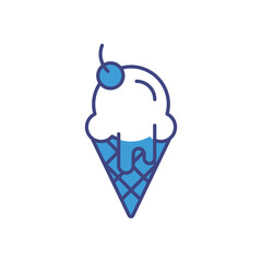 Ice Cream vector icon stock illustration