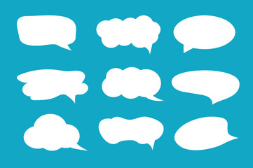 Set of callout, speech bubbles, chats, elements icons, vector illustration.