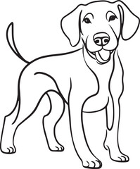 Fototapeta premium dog silhouette isolated on white background