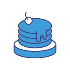 Pancakes vector icon stock illustration