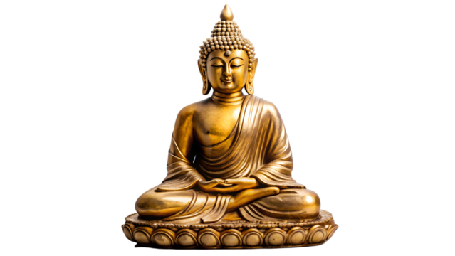 buddha statute on white background