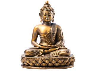 buddha statute on white background