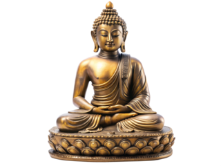 buddha statute on white background