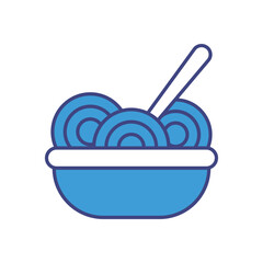 Pasta Bowl vector icon stock illustration