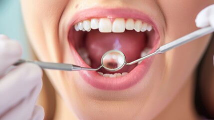 Closeup of a woman's mouth