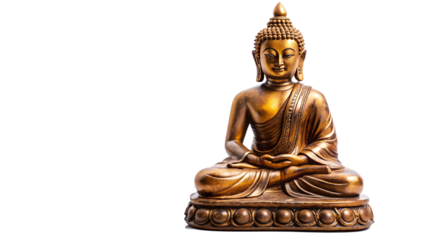 buddha statute on white background