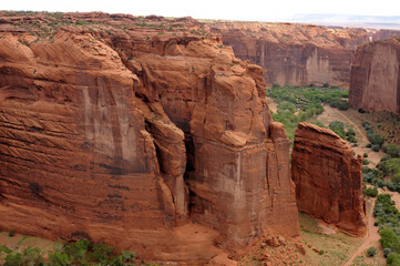 Surrounding Terrain, Cliffs, and Valley Canyon De Chelly Arizona