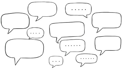 set of speech bubbles

