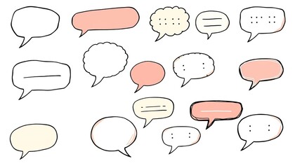 Fototapeta premium set of speech bubbles