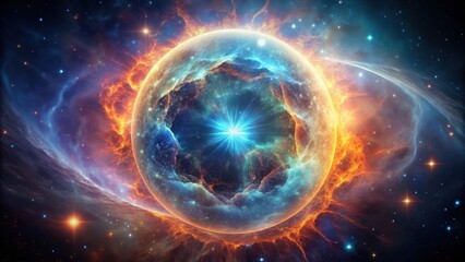 Obraz premium A stunning, ethereal image of a planetary nebula showcasing cosmic elegance , celestial, universe, stars