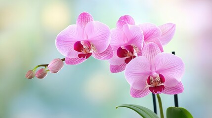 Obraz premium Enchanting Orchid Beauty: Macro Shot Revealing Nature's Intricate Floral Patterns