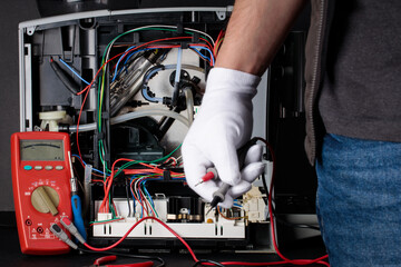 Repairing a Coffee Machine's Internal Components