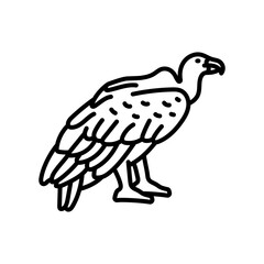 Vulture Outline Icon, Vector illustration