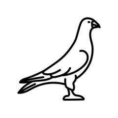 Dove Outline Icon, Vector illustration