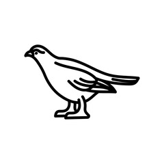 Grouse Outline Icon, Vector illustration