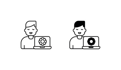 Client icon design with white background stock illustration