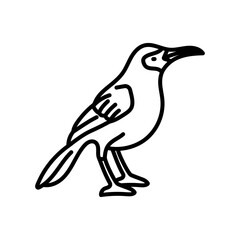 Thrasher Outline Icon, Vector illustration