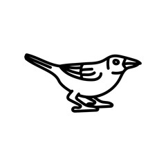 Catbird Outline Icon, Vector illustration