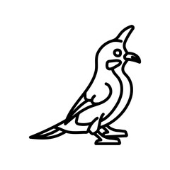 Bulbul Outline Icon, Vector illustration