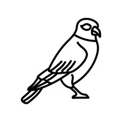 Kestrel Outline Icon, Vector illustration