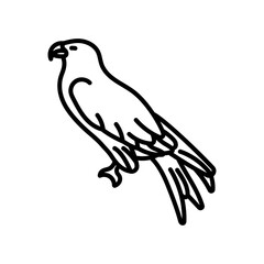 Kite Bird Outline Icon, Vector illustration
