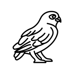 Burrowing Owl Outline Icon, Vector illustration