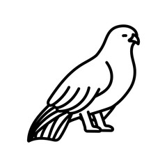 Rough legged Hawk Outline Icon, Vector illustration