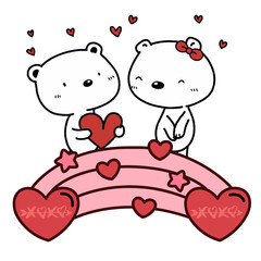 two hearts with a heart © betania