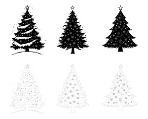 set of christmas holiday isolated
