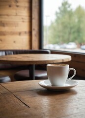 Latte Art in a Cozy Café Atmosphere