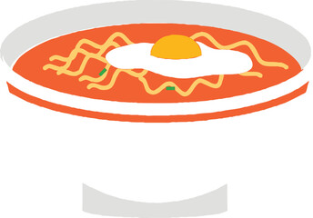 Ramen noodles isolated on white background