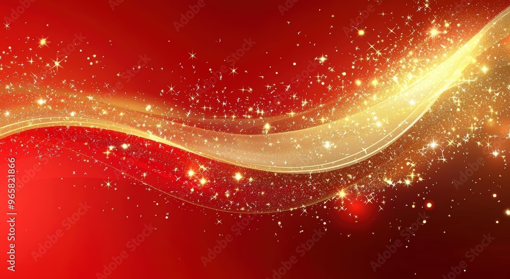 Poster red and gold abstract background