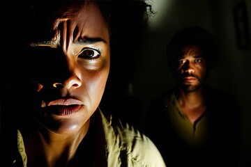 narcissistic relationship problem. A couple having argument.