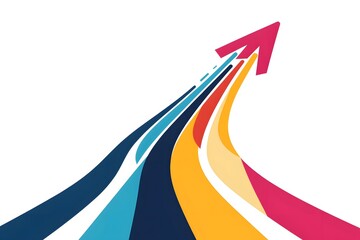 multiple arrow issolated on white background